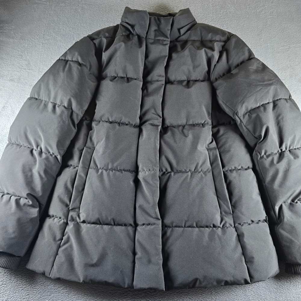 Skieer Mens Black Puffer Jacket Quilted Winter Coat Size Medium
